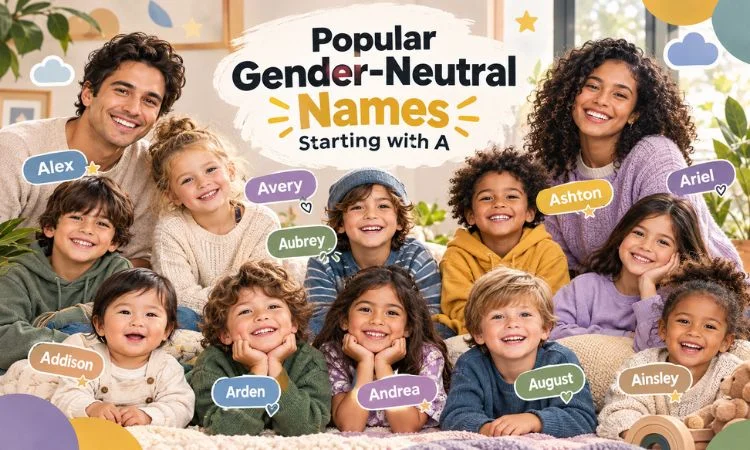 Popular gender neutral names starting with a